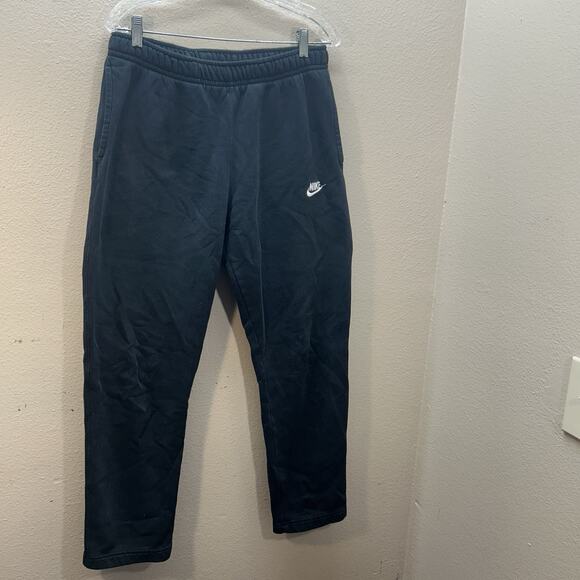 Nike Club Fleece Sweatpants BV2707-00A Mens Size Medium Black Straight Leg - Picture 1 of 8